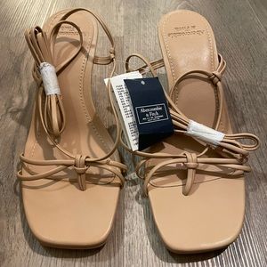 Abercrombie Nude Strappy Heels